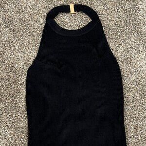 Milly Metal Neck Halter Top Size P